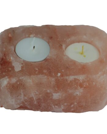 Himalayan Salt Candle Holder (Double)