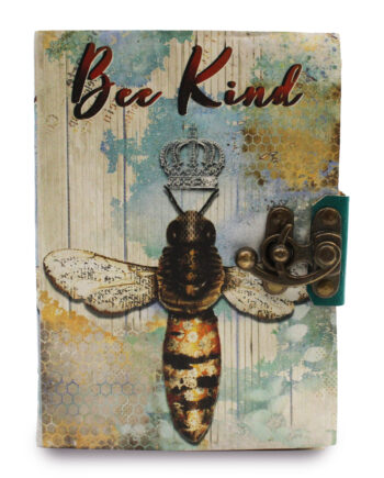 Leather-bound "Bee Kind" Beekeeper's Notebook (7"x5")