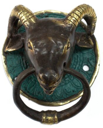 Brass Door Knocker - Ram Head