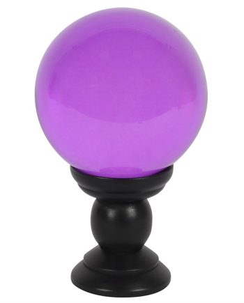 Large Purple Crystal Ball on Stand