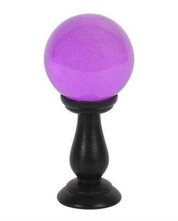 Small Purple Crystal Ball on Stand