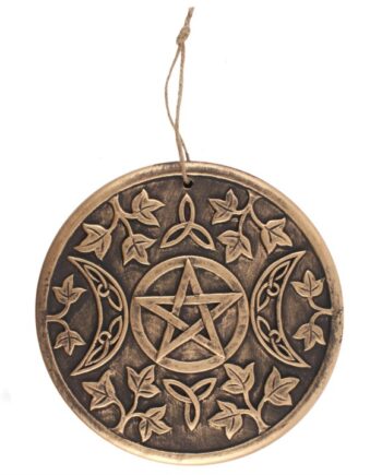 Bronze Terracotta Triple moon plaque