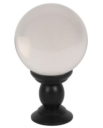Large Clear Crystal Ball on Stand