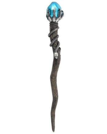 Silver Claw Wand with Blue Gem