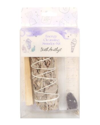 Smudge Kit with Amethyst Crystal