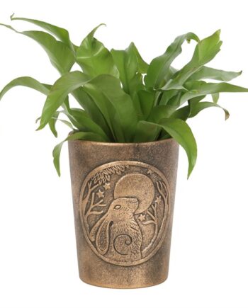 Bronze Terracotta Plant Pot by Lisa Parker - Moon Gazing Hare