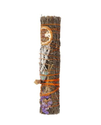 9in Ritual Wand Smudge Stick with Rosemary, Palo Santo and Aventurine