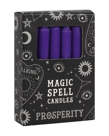 Set of 12 Purple 'Prosperity' Spell Candles