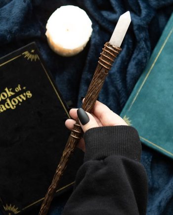 Thin Energy Clearing Aura Quartz Crystal Wand