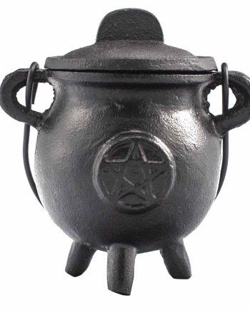 Cast Iron Cauldron with Pentagram 6.5x13cm
