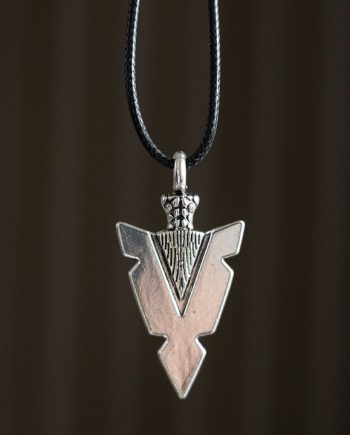 Arrowhead of Strength Viking Cord Necklace