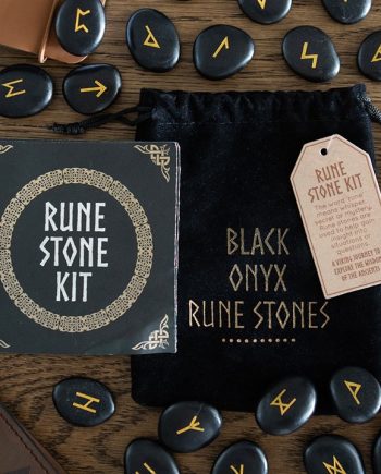 Set of 25 Black Onyx Viking Rune Stones
