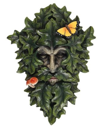 29x21cm Leafy Green Man Wall Plaque