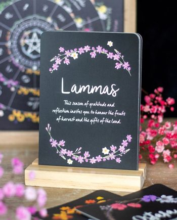 Wheel of the Year Altar Cards with Stand