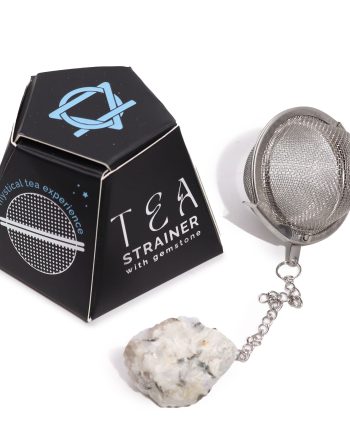 Raw Crystal Gemstone Tea Strainer - Rainbow Moonstone