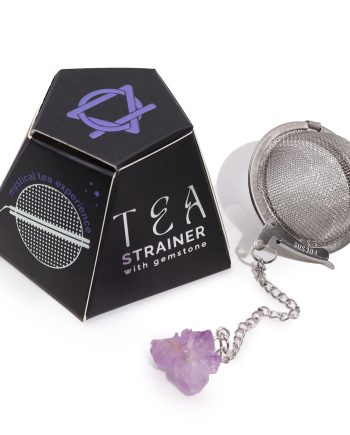 Raw Crystal Gemstone Tea Strainer - Amethyst Cluster