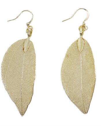 Earrings - Bravery Leaf - Gold