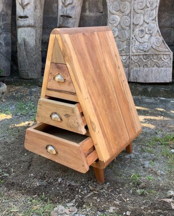 Triangular Reclaimed Wood Chest of Drawers