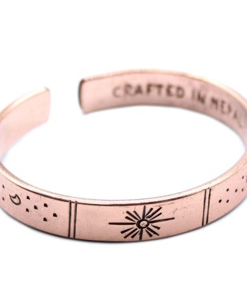 Inspiration Bracelet - Copper Sunrise, Galaxy, Stars, Earth