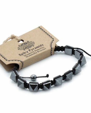 Magnetic Hematite Shamballa Bracelet -  Spiky Pyramids