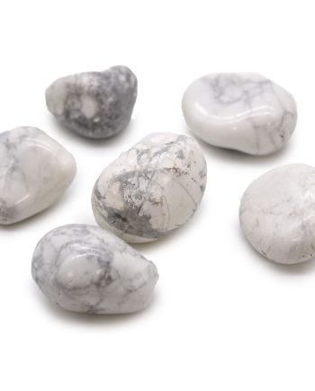 Large African Tumble Stones - White Howlite - Magnesite (6 pack)