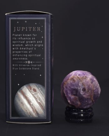 Ametyst Planet on a Sola Goldstone Stand (JUPITER)
