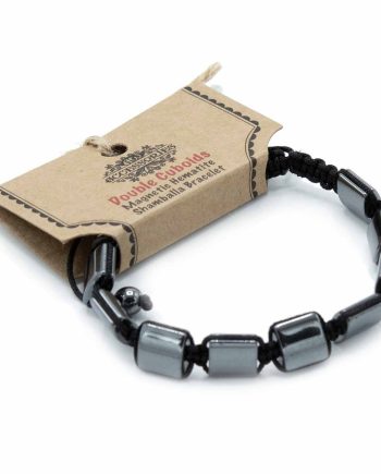 Magnetic Hematite Shamballa Bracelet -  Double Cuboids