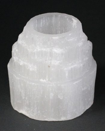 Selenite Mountain Top Candle Holder - 8 cm