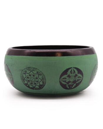 Earth Powder Singing Bowl - Mandala Buddha - 16cm