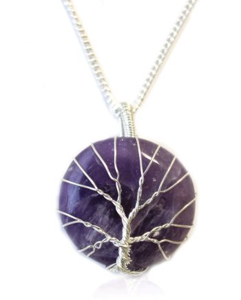 Tree of Life Gemstone Necklace - Amethyst