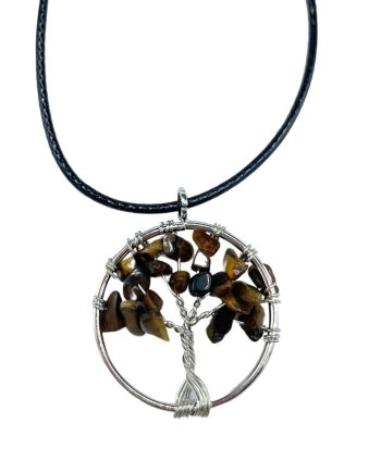 Tree of Life Pendant - Tiger Eye