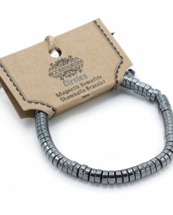 Magnetic Hematite Shamballa Bracelet -  Circles