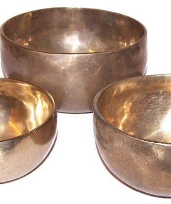 Set of 3 Handmade Brass Singing Bowls