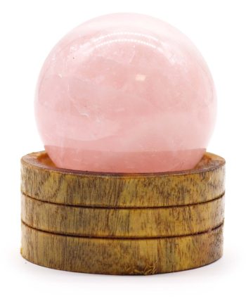 Gemstone Sphere 50mm - Rose Quartz with Stand
