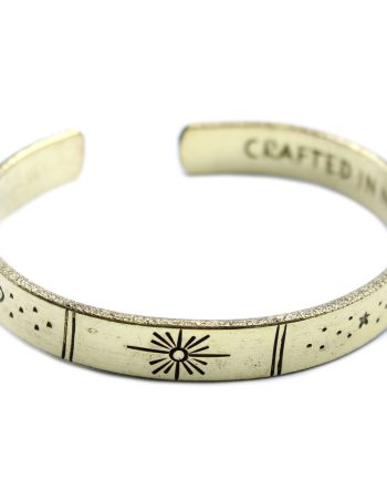 Inspiration Bracelet - Brass Sunrise, Galaxy, Stars, Earth