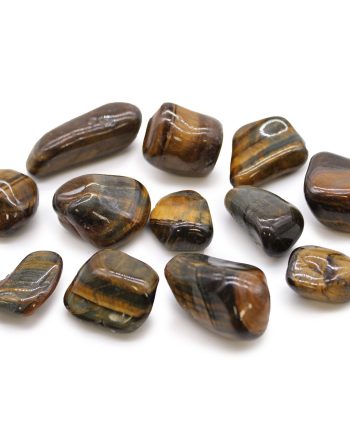 Medium African Tumble Stones - Tigers Eye - Variegated (12 pack)