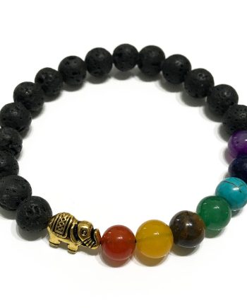 Lava Stone Bracelet - Elephant Chakra