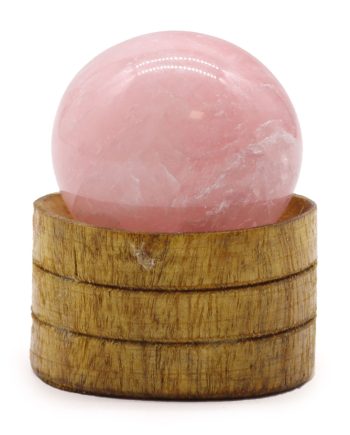 Gemstone Sphere 40mm - Rose Quartz with Stand