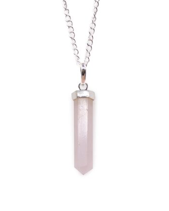 Gemstone Classic Point Pendant - Rose Quartz