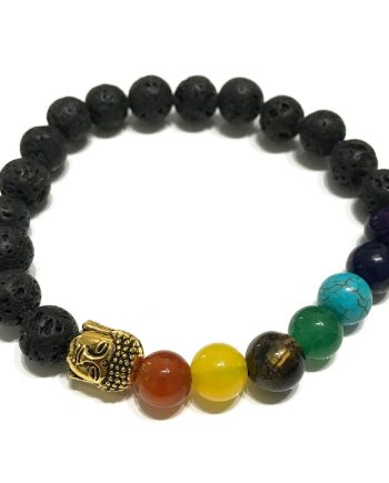 Lava Stone Bracelet - Buddha Chakra