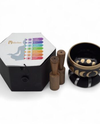 Moon Phase Singing Bowl Set- Black 10.7cm