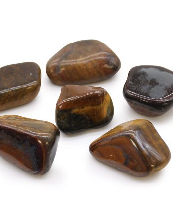 Large African Tumble Stones - Tigers Eye - Variegated (6 pack)