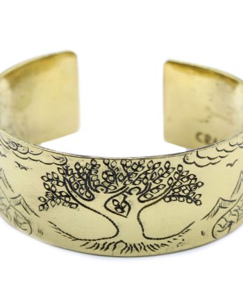 Brass Tibetan Mantra Bracelet - Tree of Life