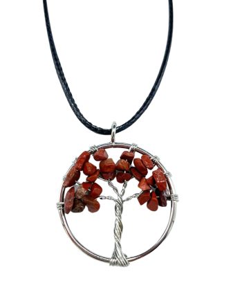 Tree of Life Pendant - Red Jasper