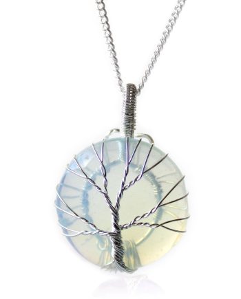 Tree of Life Gemstone Necklace - Opalite