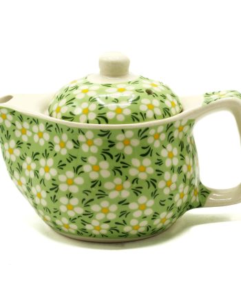 Small Herbal Teapot - Green Daisey