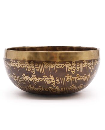 Tibetan Healing Engraved Bowl - 16cm - Mantra