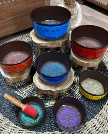 Small Chakra Set of  Seven Singing Bowls (14-22cm)