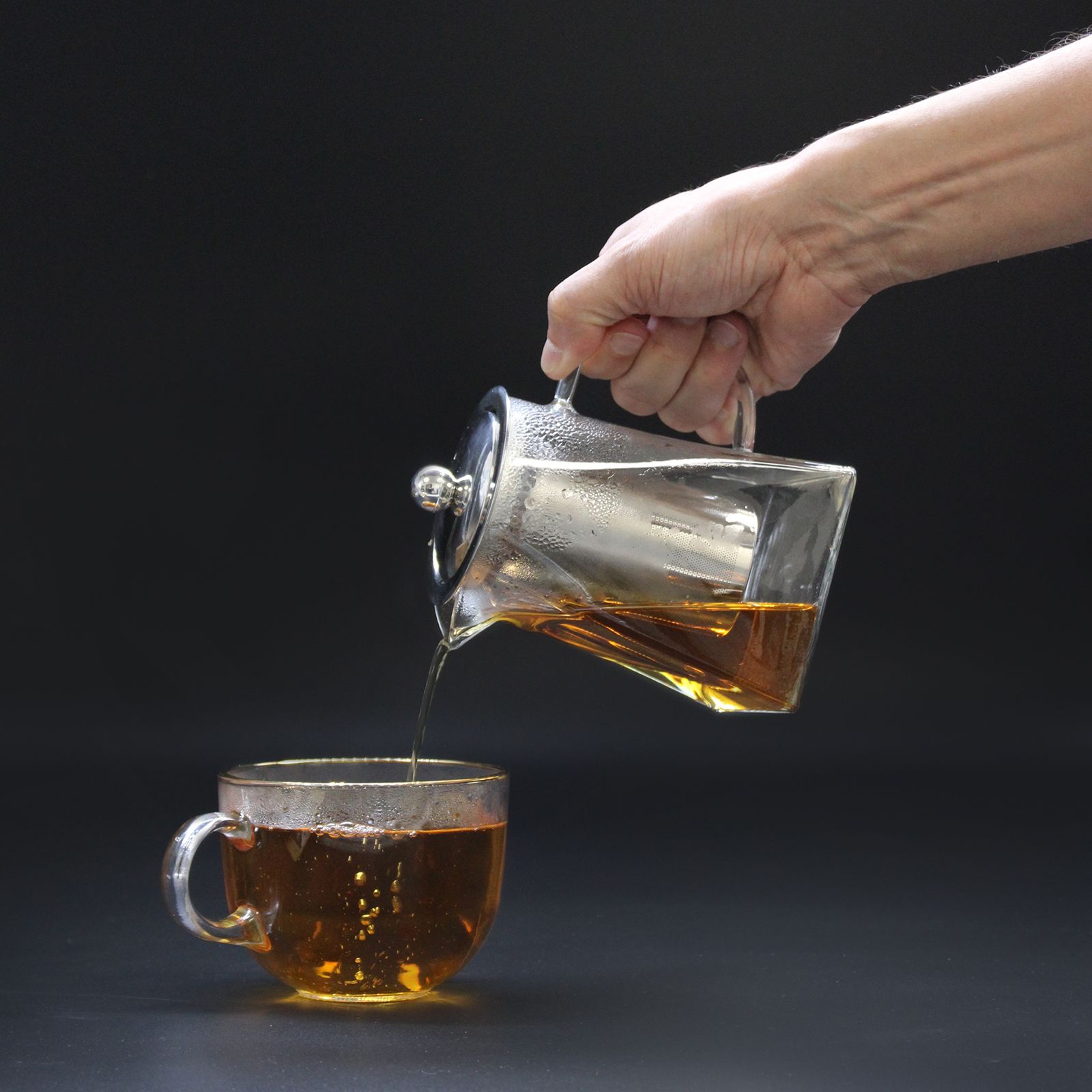 Glass Infuser Teapot - Tower Shape - 750ml - Image 6