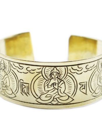 Brass Tibetan Bracelet - Five Buddha